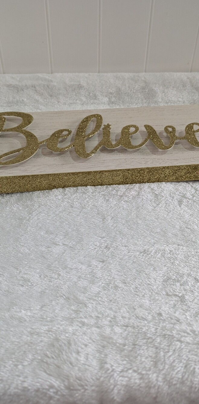 Believe Box Sign - Picture 2 of 9